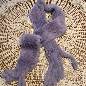 Rex purple fur scarf
